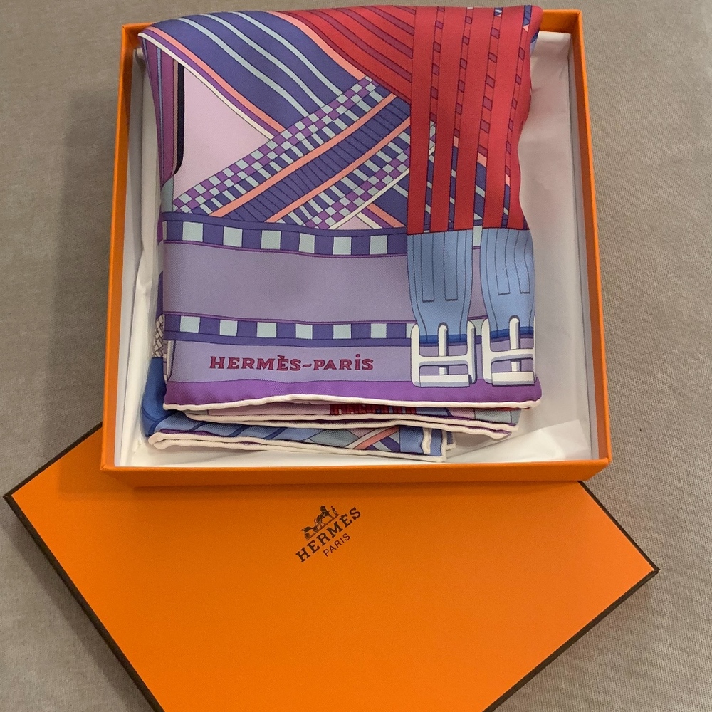 Hermes Sangles En ZigZag Scarf
